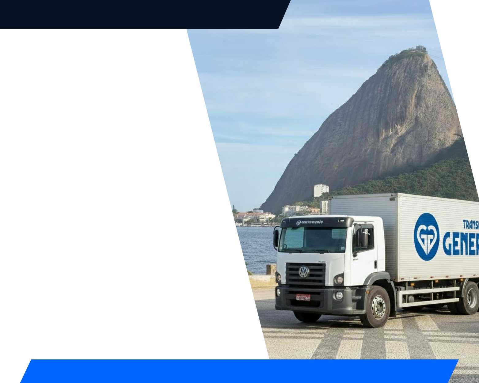 2 - Caminhão do Transporte Generoso com a pergunta Quer chegar mais rápido?